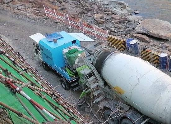 車(chē)載式混凝土濕噴機(jī)施工視頻